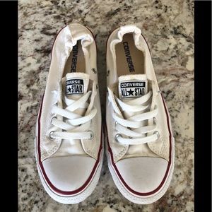 Converse sneakers with slide on laces